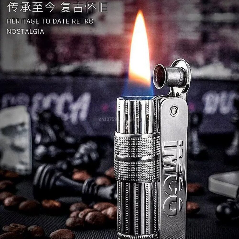 Austrian IMCO Aiku 6700 Metal Lighter Trench Nostalgic Retro Old-fashioned New